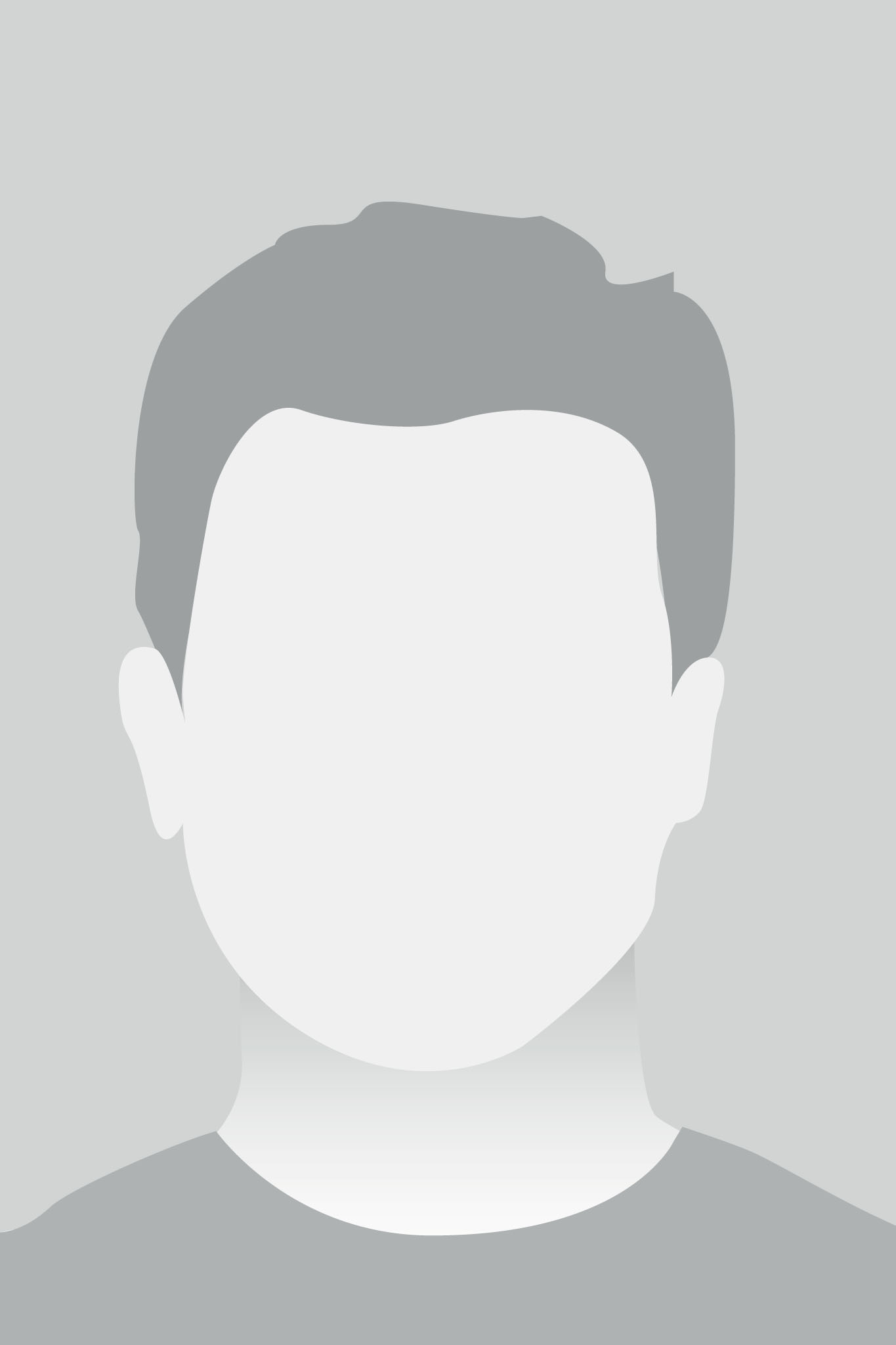 Default Placeholder Avatar Profile on Gray Background for a male